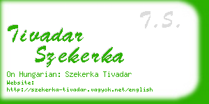 tivadar szekerka business card